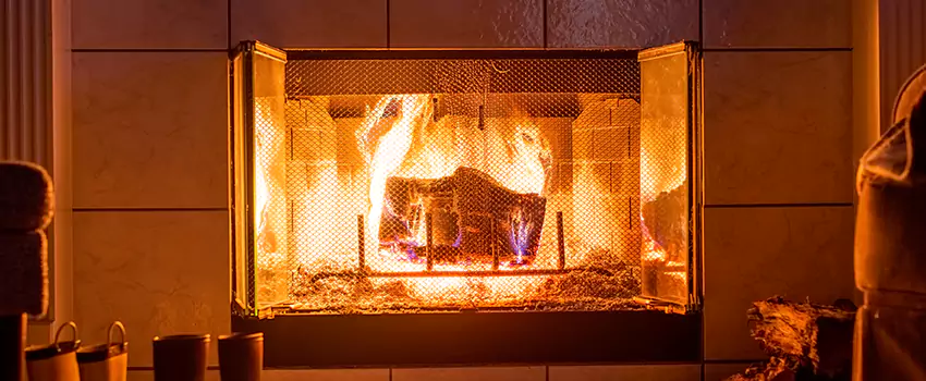 Mendota Hearth Landscape Fireplace Installation in Fitchburg, Wisconsin