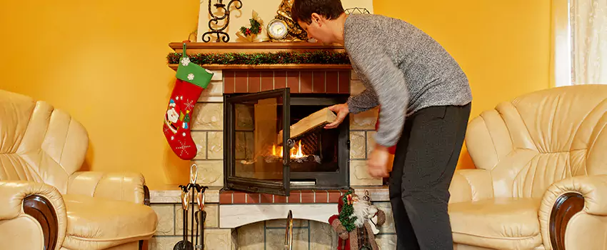 Rusted Metal Fireplace Restoration in Fitchburg, Wisconsin